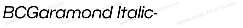 BCGaramond Italic字体转换